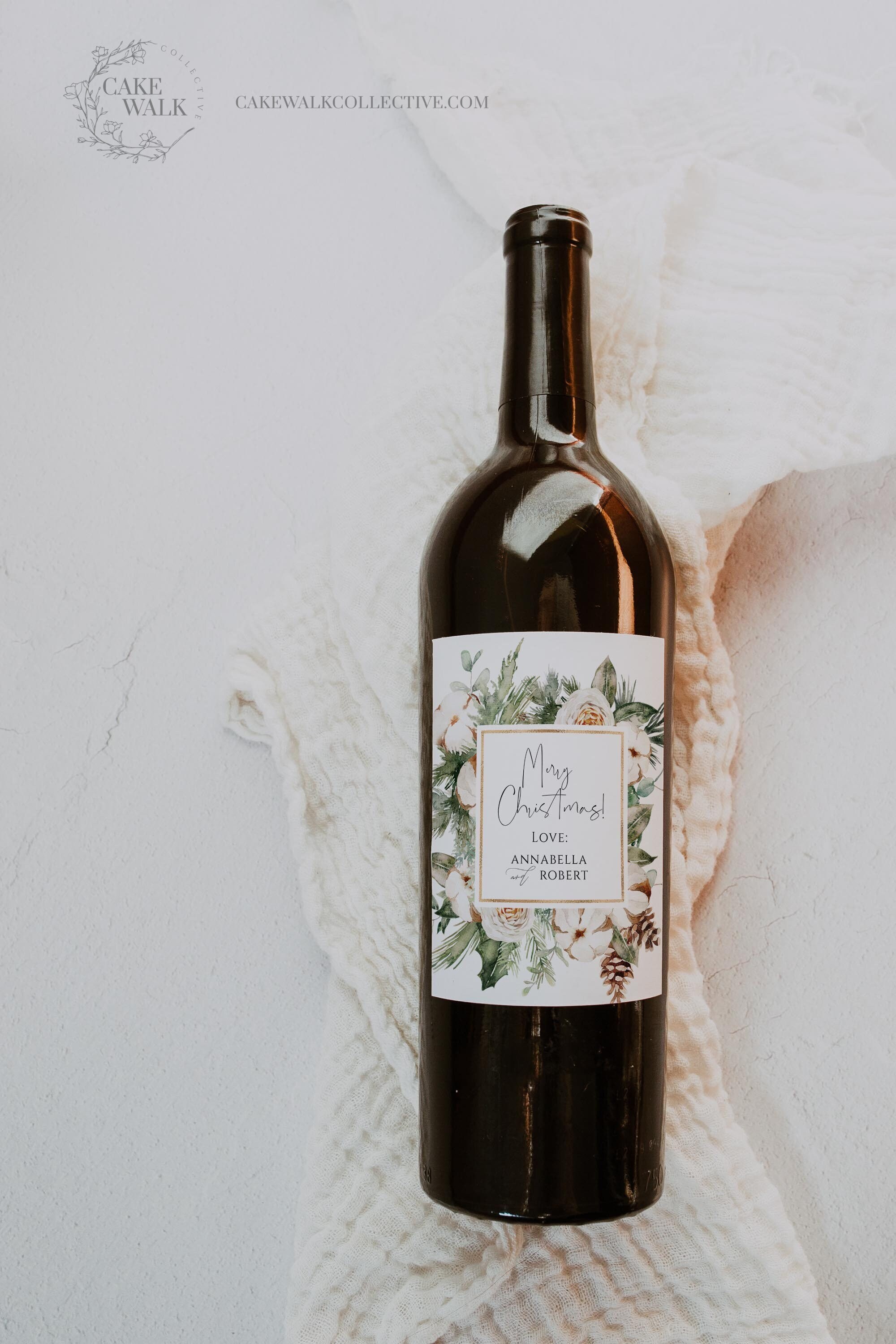 Holiday Wine Labels - Etsy