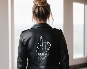 Iron on Jacket Decal | Permanent Vinyl Decals for Denim or Leather | Wedding Decal | Jean Jacket Decals| Bride Jacket Iron on Transfers