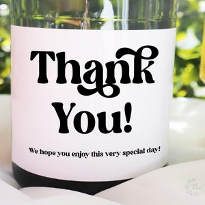 Set van 10 gepersonaliseerde champagneflesetiketten | Groot en Mini | Huwelijkscadeau voor bedankzakje| Tafeldecoratie | Aangepaste bruiloft flesetiketten