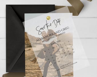 Elegant Modern Save the Date Card 5x7 | Personalized Wedding Announcement | Premium White Cardstock | Custom Minimalist Save the Date