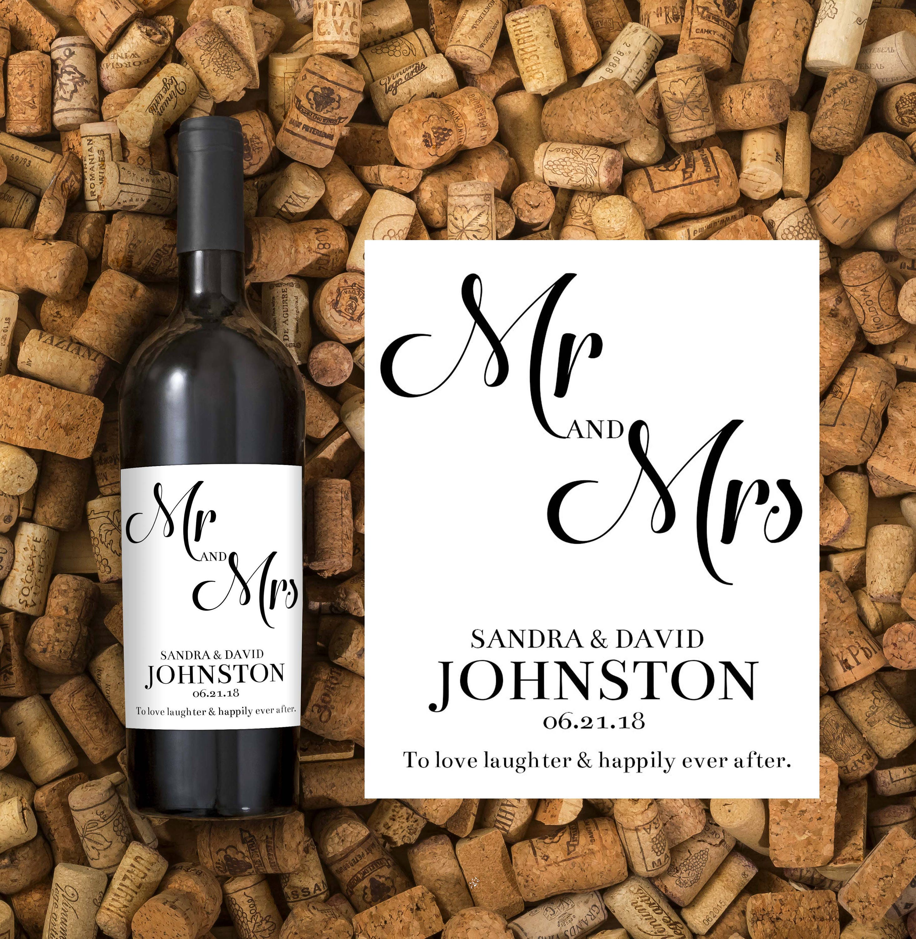 Wedding wine label/champagne label /engagement sticker/ Etsy