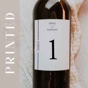 1-20 with Options to Add more - Table Number Wine Labels for Anniversaries, Weddings, Receptions, and more | Bottle Labels | Wine Stickers