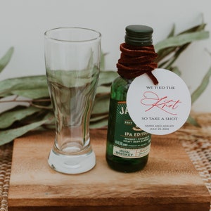 PRINTED | Set of 25 Drink Tags | Mini Bottle Tags | Wedding Favors Hang Tags | Welcome Gift Tags | Thank You Gift | Gift Tag | Bottle Tag