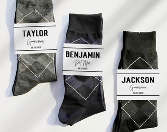 Groomsman Gifts | Socks With Labels | Best Man Socks | Custom Label | Groomsman Proposal | Sock Label | Groomsman Socks | Bachelor Gifts