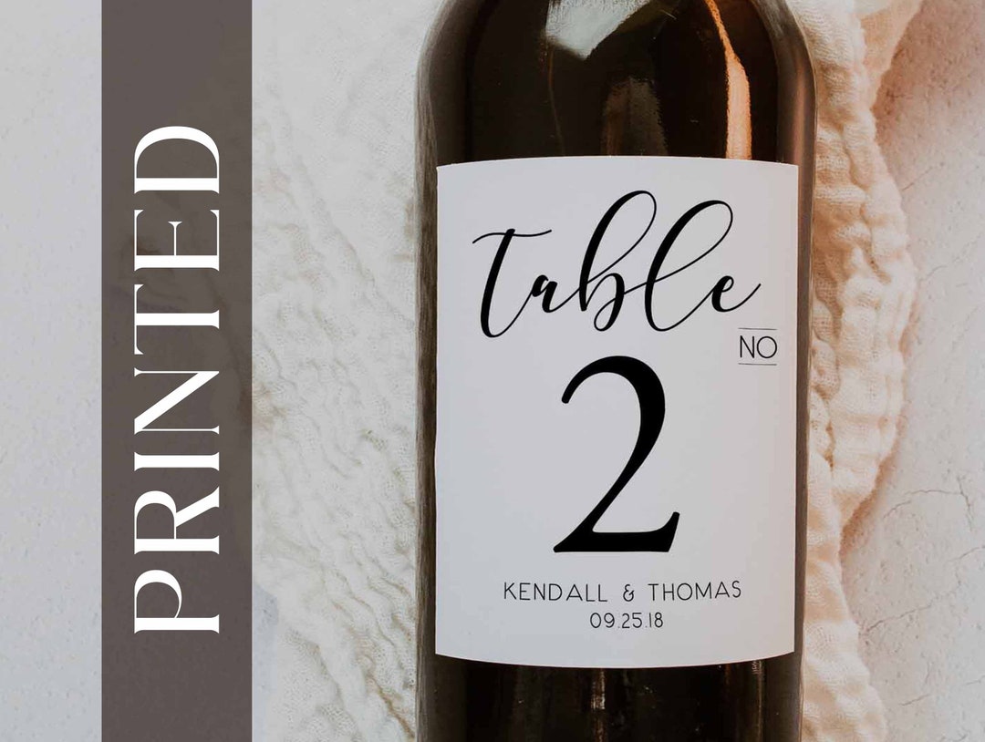 Wedding Wine Labels/ Table Number Labels/ Table Number Etsy