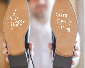 Wedding Stickers/ Wedding Decal/ I love You from Head To Toe shoe Decal/ Groom Decal/ Custom Decal/ mens shoes/ wedding shoes/ wedding gift