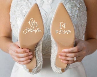 Wedding Stickers / Wedding Decal / Groom Decal/ Bride Decal / Custom Decal / wedding shoes / wedding gift