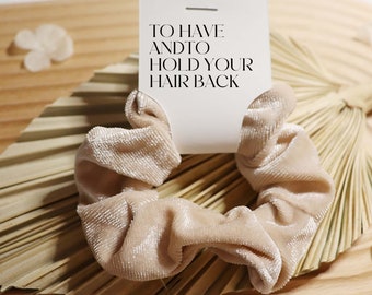 Bridesmaid Scrunchies |  Bridesmaid Box Items \ Maid of Honor Bridal Proposal Gift | Bachelorette Hair Ties | Bachelorette Party Favor