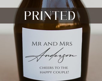 Champagne Bottle Labels / Custom Name Label / Champagne Printed Labels / Wedding Gift / Wedding Labels