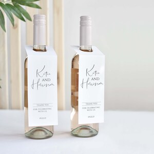 Wine and Champagne Hang Tags with Option to Expand | Personalized Wine Bottle Tag | Dinner Table Decor | Wedding | Wine Tag