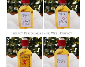 Custom Cinnamon Whiskey label | Custom Label | Party Favor | Wedding Thank You Bag | Welcome Gift | Mini Liquor Label ( 50 ml) |