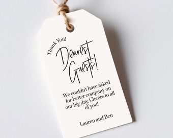 24 Gift Tags with Option to Expand | Thank You Gift | Gift Bag Tags | Favor Tags | Thank You Tags | Wedding Tags | Welcome Tag | Bag Label