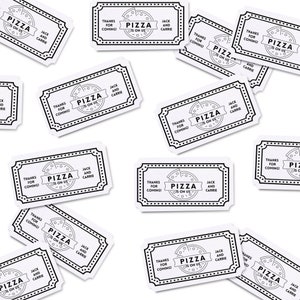 Conjunto de 21 boletos para camiones de comida / Slice on Us / Comida de boda / Fichas de fiesta / Vale de comida / Entradas para eventos personalizados / Admitir uno