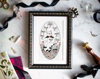 Discontinued - Tarot Art Print - "Nine of Cups"