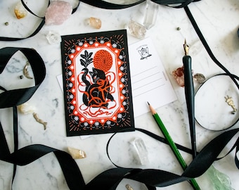 Postcard - Art - Cat Portrait