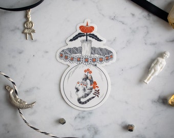 Seconds - Vinyl Sticker - "Cat In A Jar" Sticker