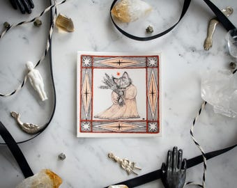 Virgo Zodiac Kitty Vinyl Sticker