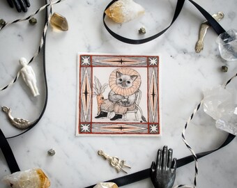 Leo Zodiac Kitty Vinyl Sticker