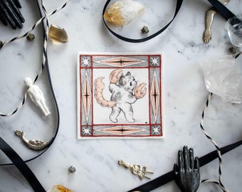 Scorpio Zodiac Kitty Vinyl Sticker