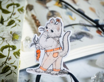 Vinyl Sticker - Glossy White - "Oops Kitty"