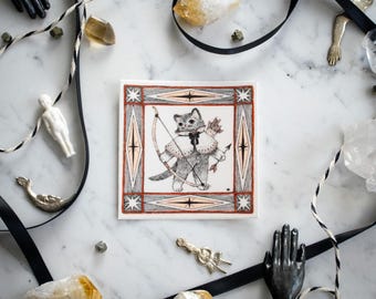 Sagittarius Zodiac Kitty Vinyl Sticker