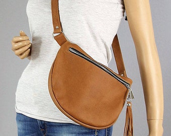 Mini Bag iPhone X, most popular items, Large  Fanny Pack, Camel Fanny Pack, Hip Bag, Leather Pouch, Belt bag, Fanny Pack, Leather Woman Bag