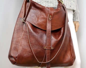 oversized leather backpack