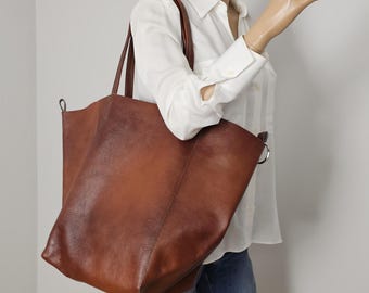 Large tote bag, Oversized tote shoulder bag, Everyday large leather bag, Large tote bag, Everyday handbag for women, Tote bag