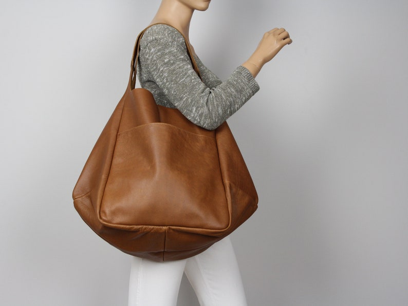 Oversized Leather Tote Bag