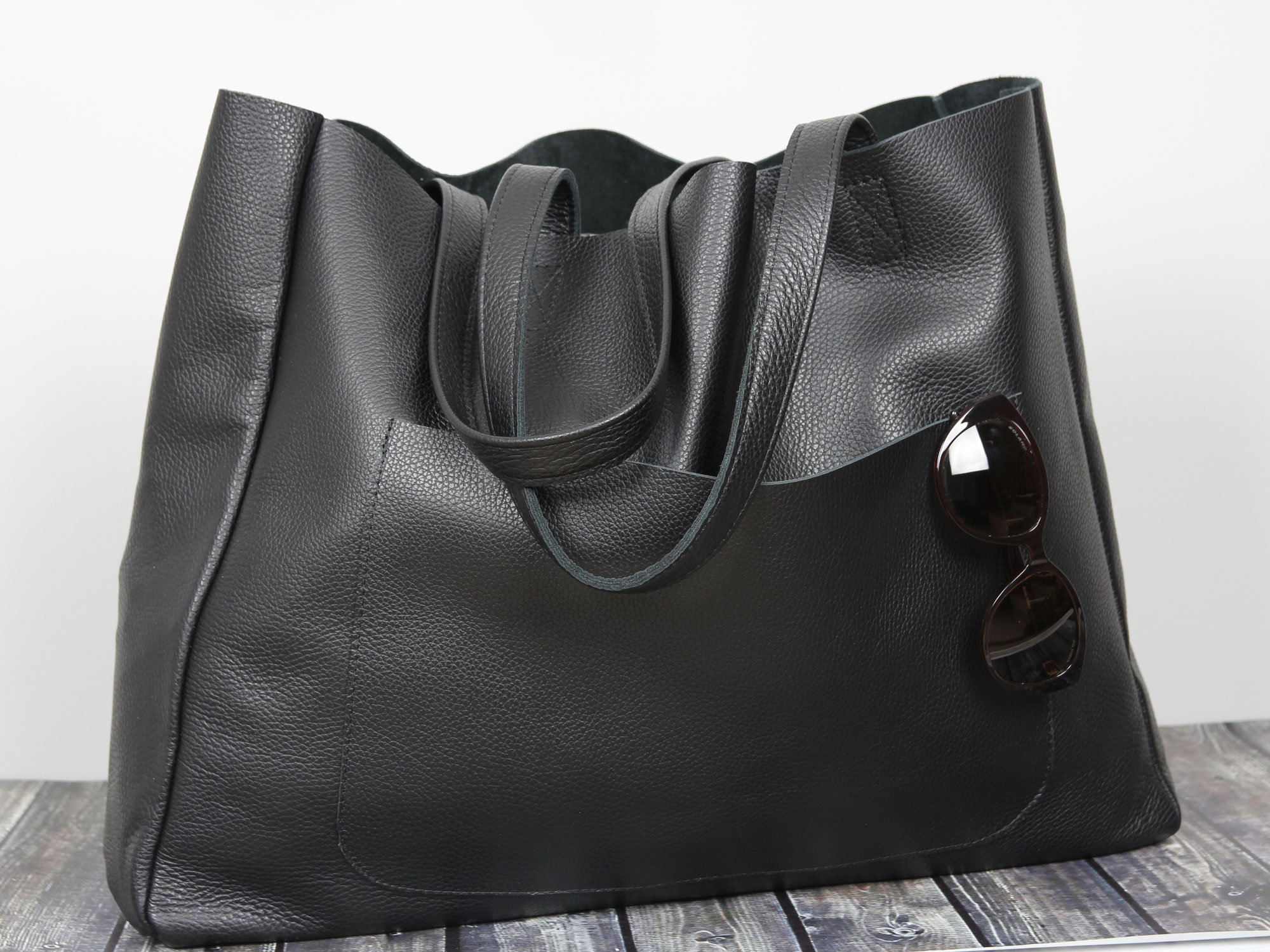 Soft Leather Tote Oversized Slouchy Tote Black Handbag for Women Leather Bag Very Large Everyday Bag Shopping Bag Leather Carryall Bag Etsy Ireland