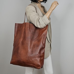 Leder Tote, große Leder Tote, Schulter Ledertasche, Leder Tote Frau, große Handtasche, Ledertasche, Große Shopper Tote 21 "X 20"