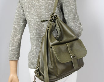 Convertible Backpack, Backpack purse, bag & backpack, convertible leather bag, Convertible Leather backpack Limited edition