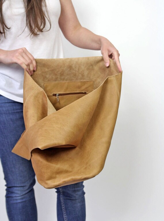 Tan leather boho bag new arrivals