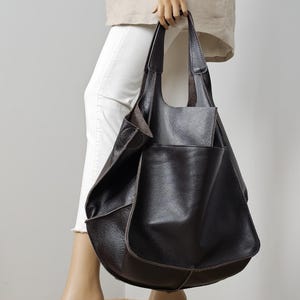 Bolso shopper de gran tamaño, bolso tote de piel extragrande, bolso de mano, bolso de mano grande y suave para uso diario y para viajar