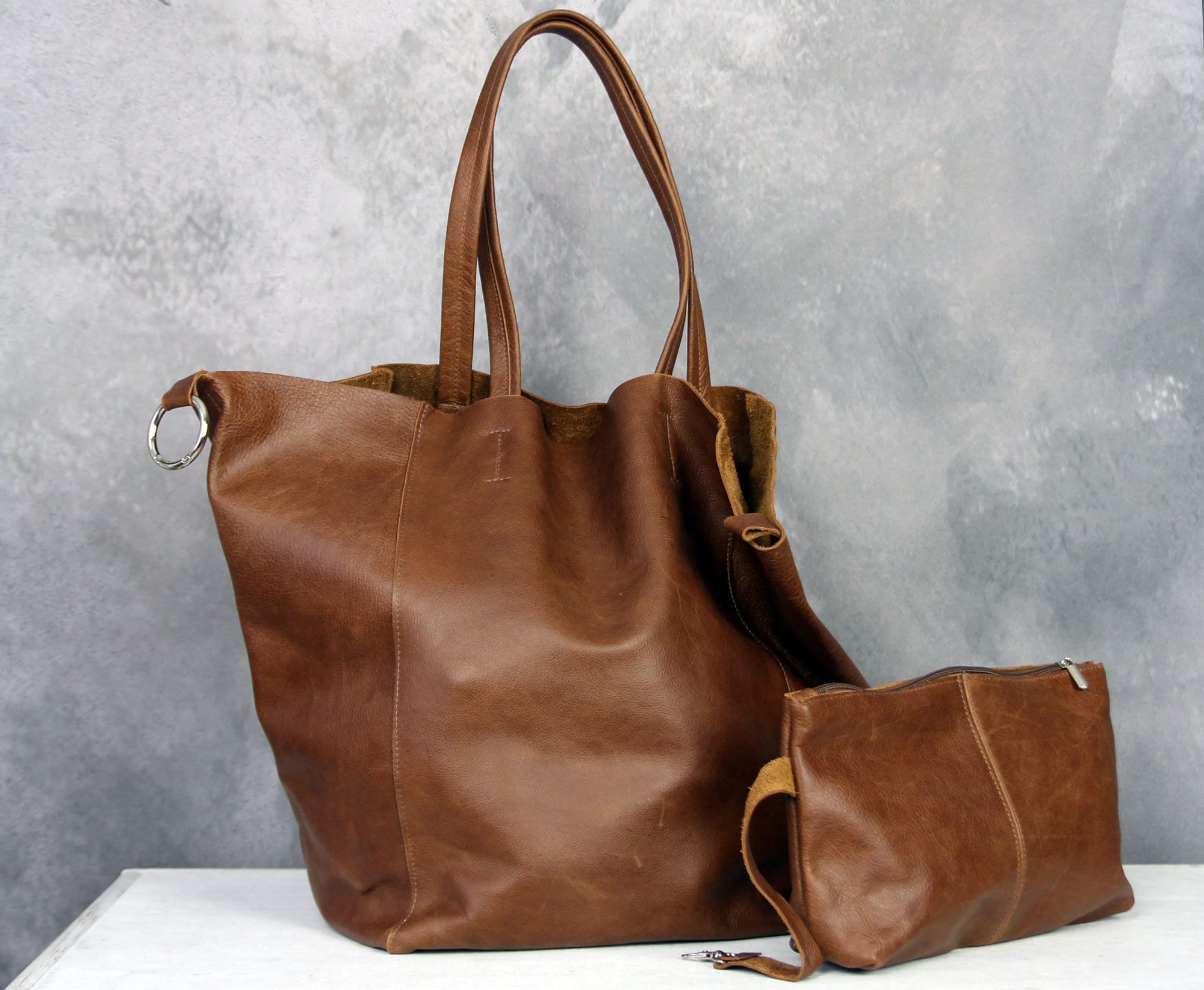 Brown Very Large bag 24"x 16", Large distressed leather bag, Brown oversized bag, Leather tote purse, Everyday handbag for women,