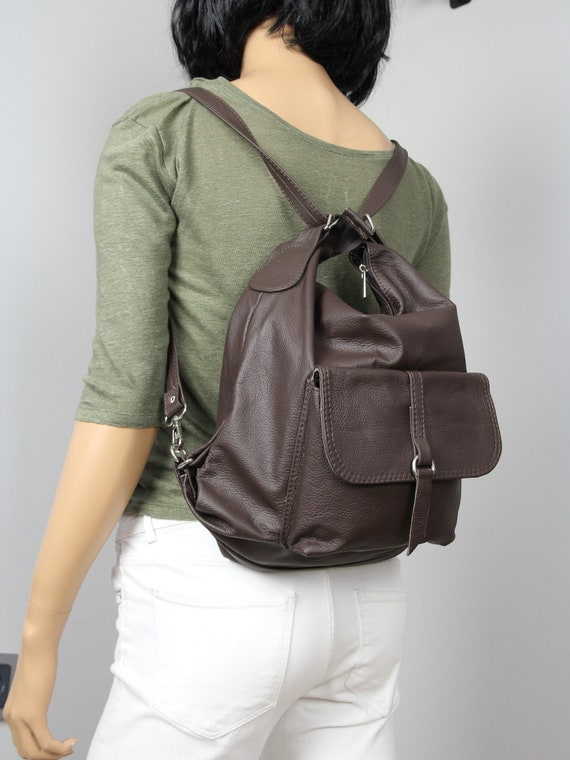 Retro Soft Leather Backpack – Roisse