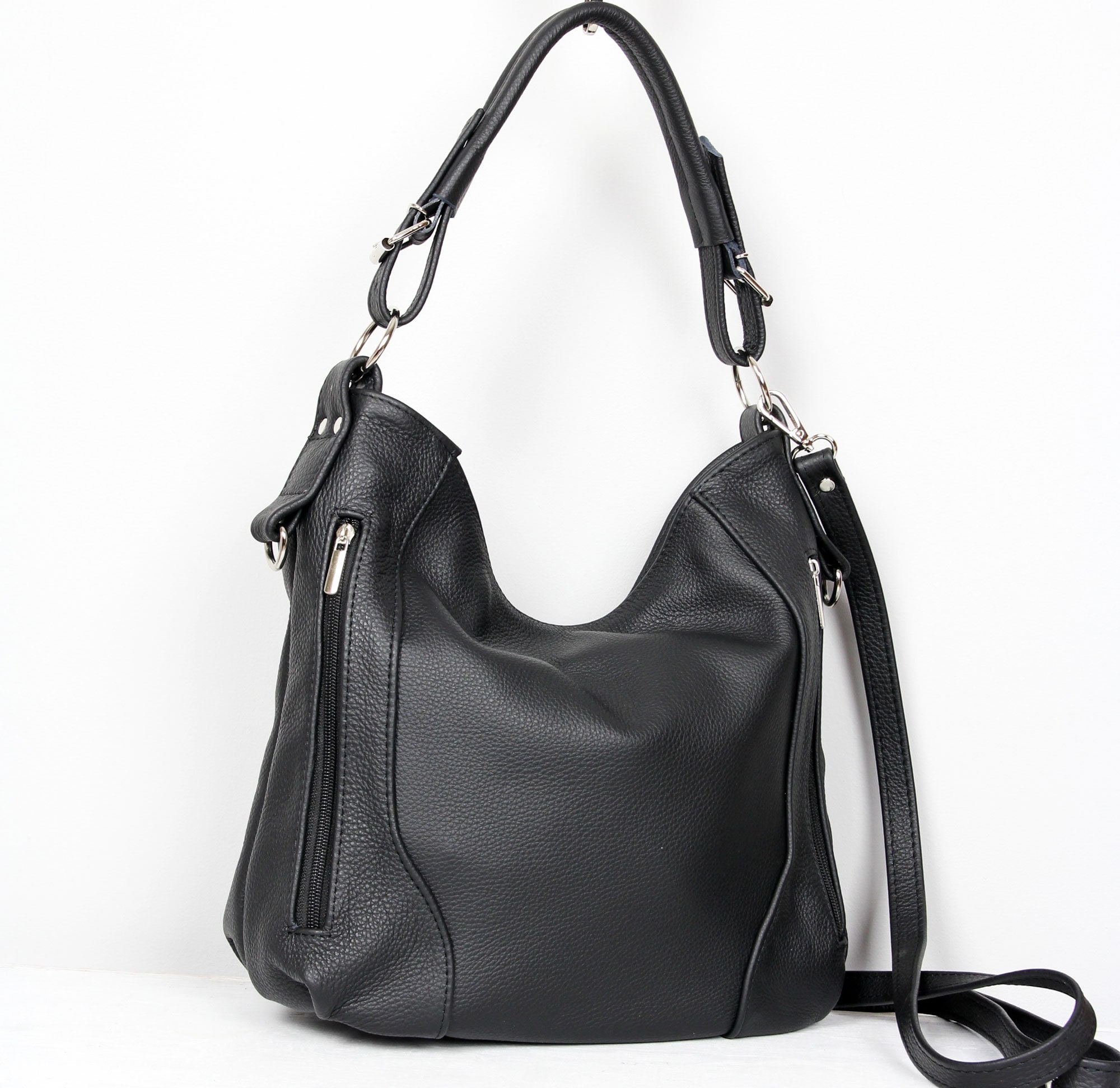 【MORE THAN BLACK】24SS★ LEATHER HOBO BAG 00000000_zi_47aefe6d-5d83-472c
