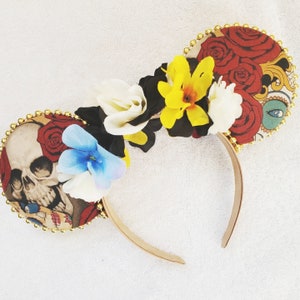 Dia De Los Muertos Mouse Ears Day Of The Dead COCO Ears Mickey Ears Halloween Disney Ears Disney Gift For Her Loungefly Accessory