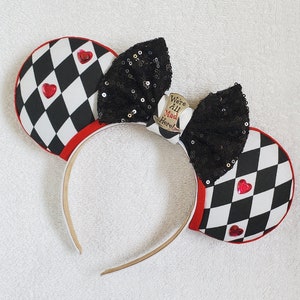 Mad Hatter Queen of Hearts Alice In Wonderland Mouse Ears Disney Ears Mickey Ears Loungefly Accessory