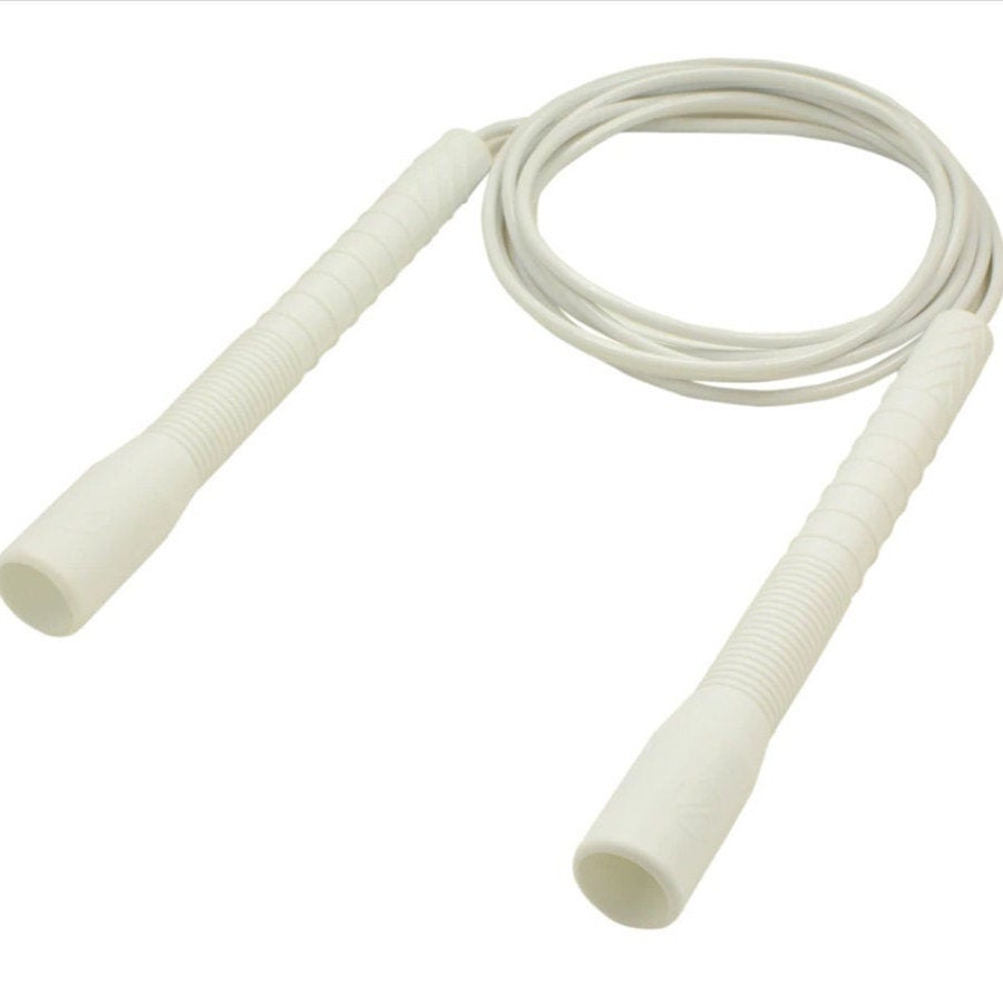 White Long Handle Freestyle Jump Rope Etsy