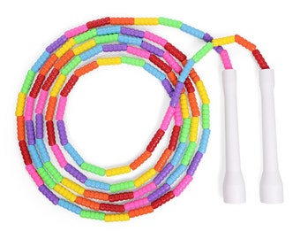 Rainbow Soft Beaded Jump Rope / Great Gift For Kids /