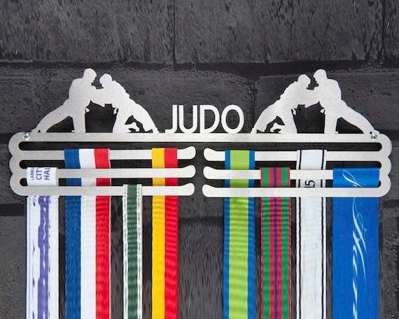 MedalLero Medallero Exhibición de medallas Regalos de artes marciales  Colgador de medallas de Judo masculino Exhibición de medallas de Judo  Regalos de judo -  España