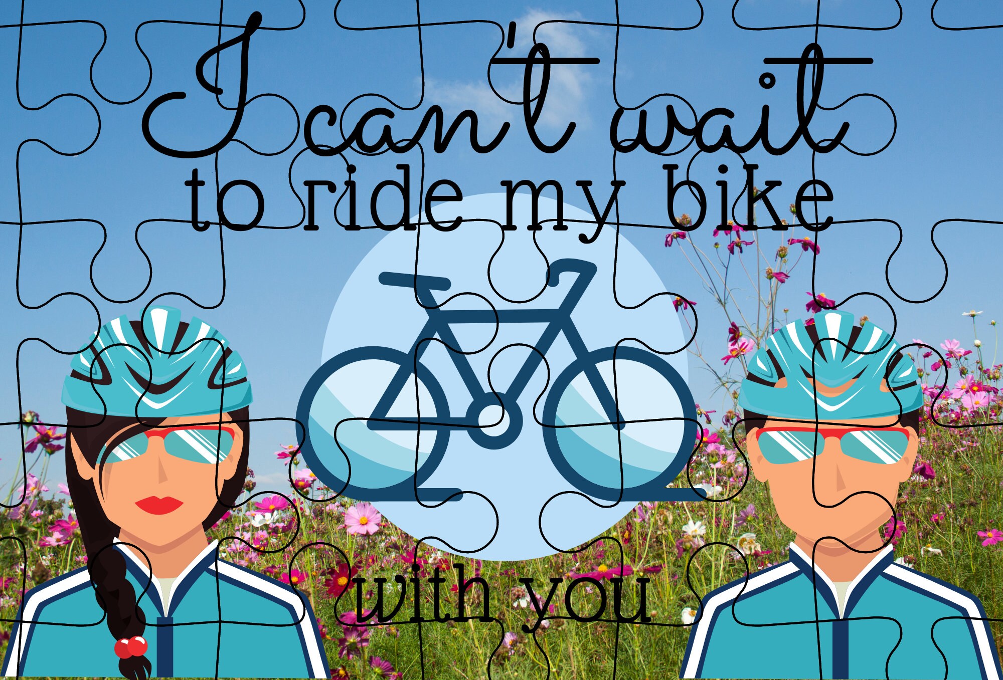 Gruß-Karte Puzzle Puzzle-Karte für Radfahrer Geschenke für | Etsy