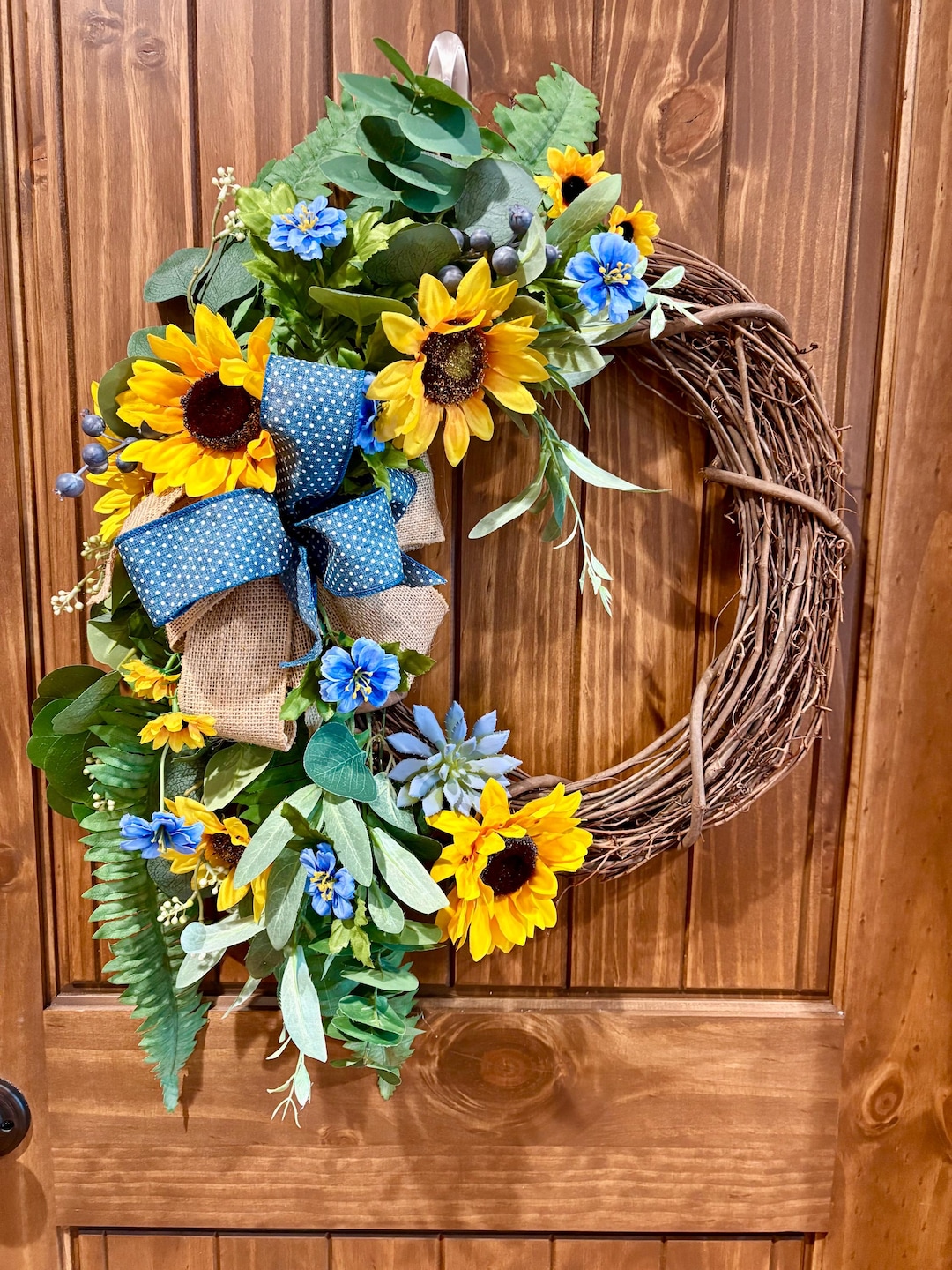 Sunflower Door Wreath, Sunflower Wreath, Summer Wreath, Fall Wreath ...