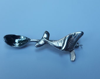 Spaced Whale Mini Spoon Necklace  Pendant