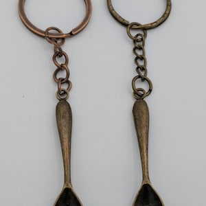 Mini Spoon Keychain, Tiny Spoon, Spell Spoon, Apothecary Spoon  ~ SPACED SPOONS
