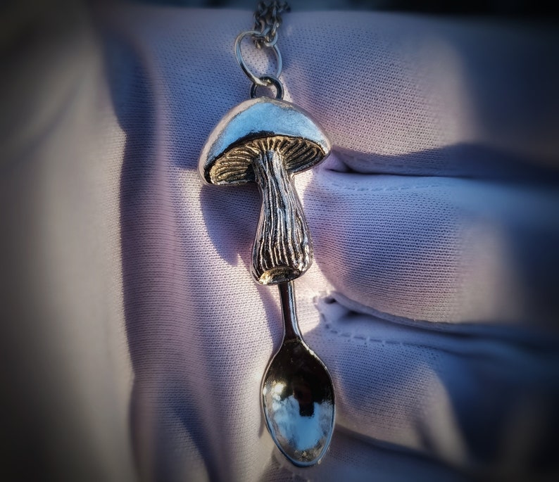 Mushroom Mini Spoon Pendant Necklace image 5