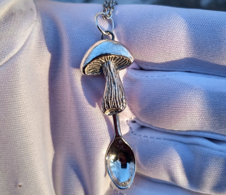 Mushroom Mini Spoon Pendant Necklace image 4