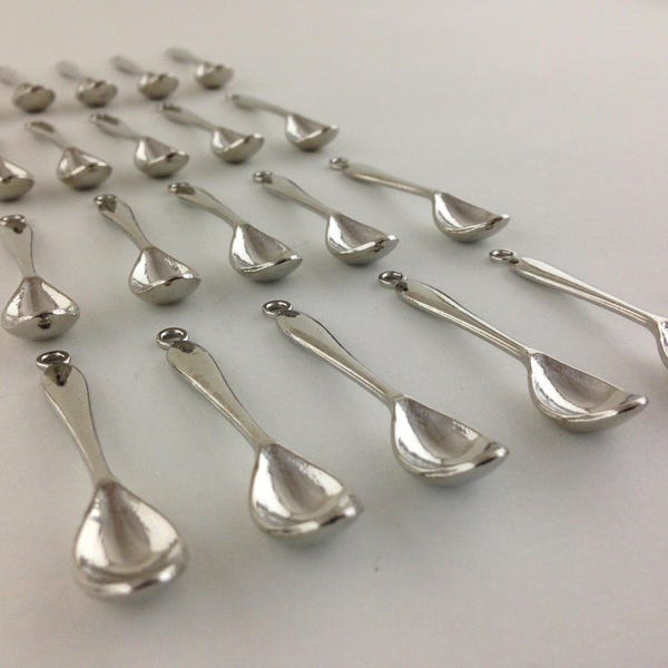 40 Mini Silver Spoon Pendants