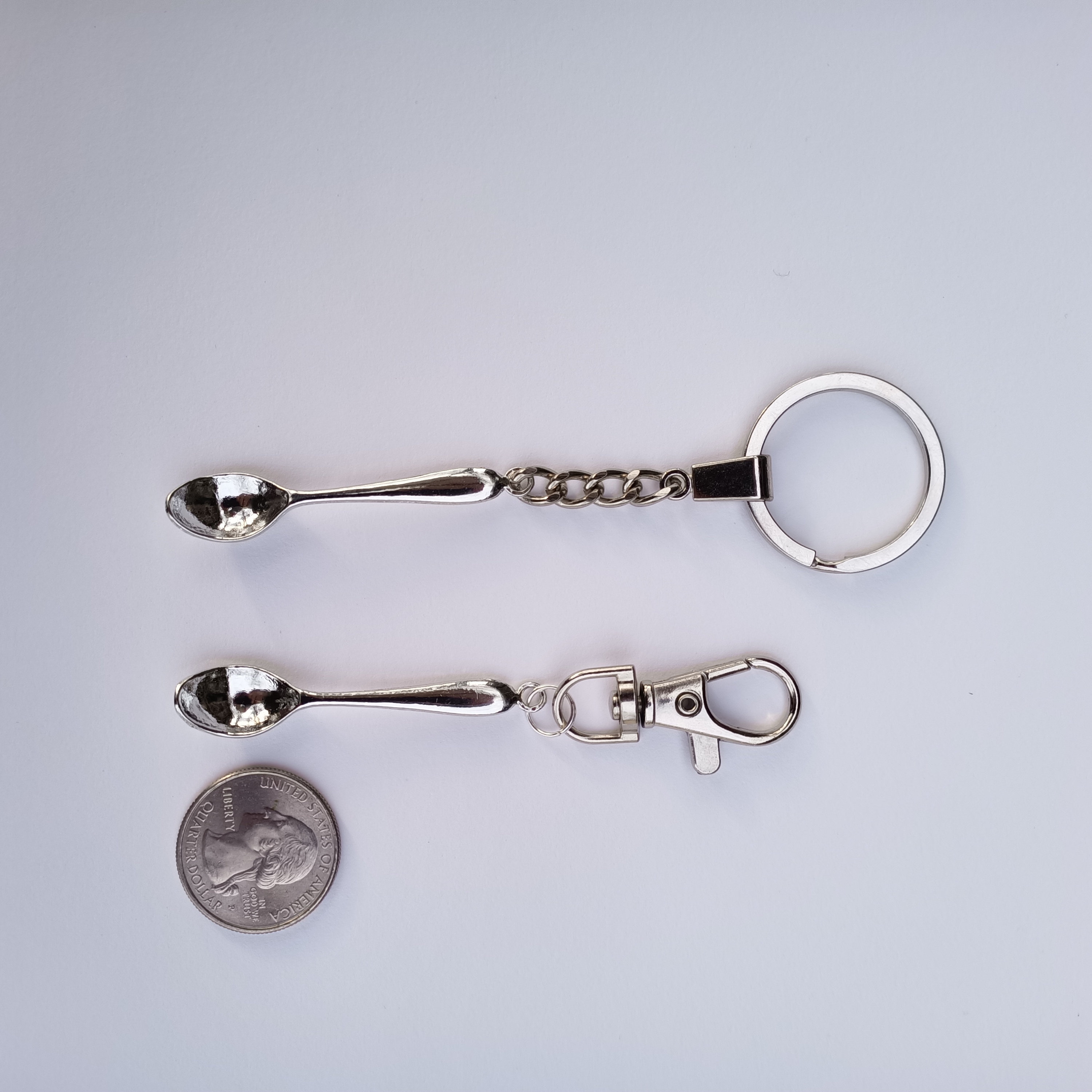 Mini Spoon Keychain, Tiny Spoon, Silver Spoon, Spell Spoon, Apothecary ...